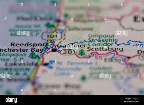 Gardiner oregon on a map hi-res stock photography and images - Alamy