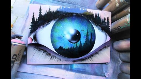 Eye of the Forrest - SPRAY PAINT ART by Skech - YouTube