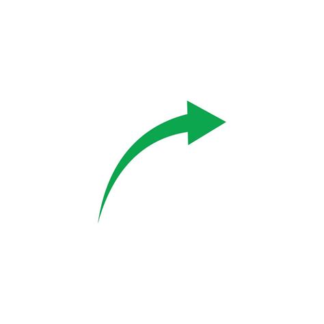 Green Curved Arrow Png