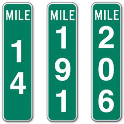 Mile Markers | Guide Road Signs