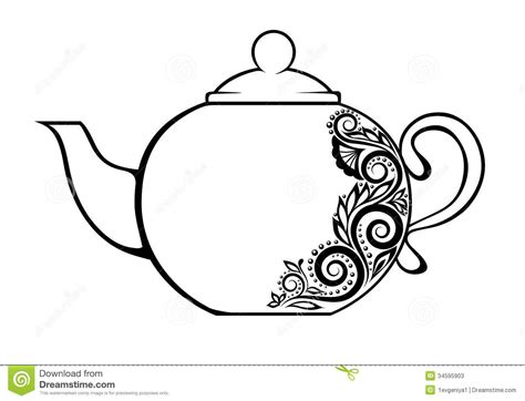 Tea Clip Art Black And White