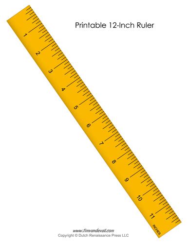 Printable 12-Inch Ruler - Tim's Printables