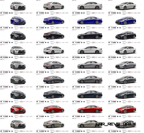 2015 Toyota Camry Colors and Trims - Visual Buyers Guide