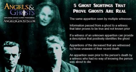 There are 5 types of ghost sightings that cannot be dis-proven and ...