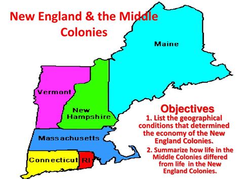 Middle Colonies Economy Map