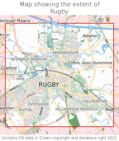 Where is Rugby? Rugby on a map