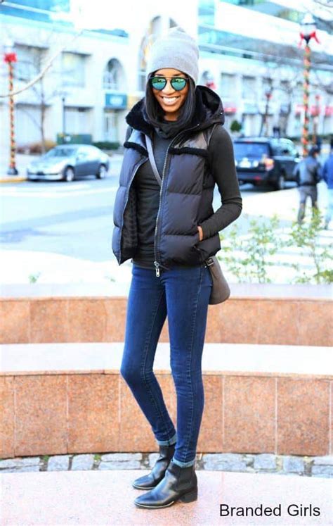 Outfits with Puffer Vest-20 Ways to Wear Puffer Vest Fashionably