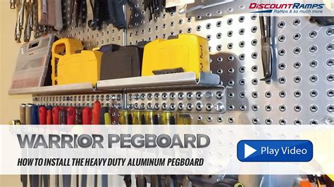 Heavy Duty Aluminum Pegboard Installation - YouTube