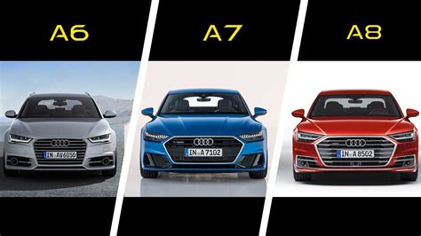 2017 Audi A6 vs 2018 Audi A7 vs 2018 Audi A8 - YouTube