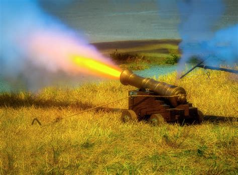 Brass Cannon Firing Photograph by Garry Gay - Pixels