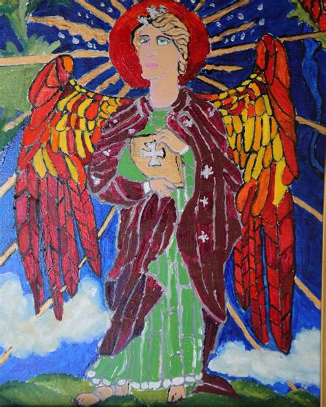 Archangel Uriel Painting by Gary Haddan | Saatchi Art