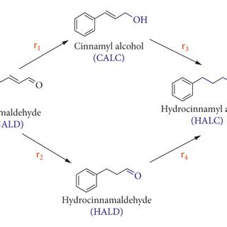 Reaction scheme of cinnamaldehyde hydrogenation. | Download Scientific ...