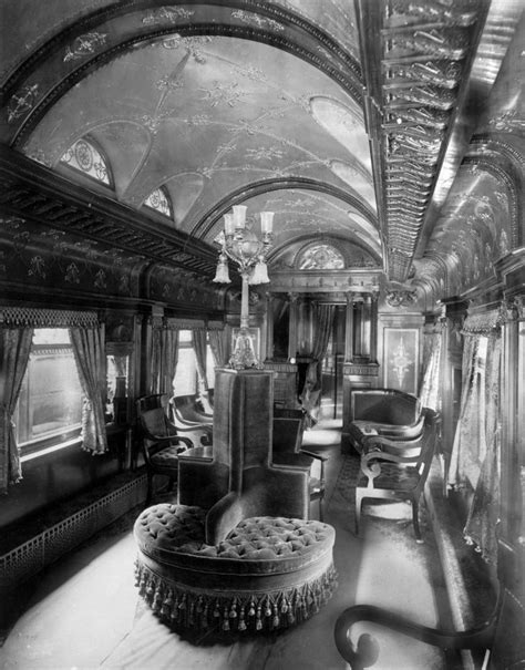 Train Travel in the 1800s – Old Photos depict the interior of a Rococo ...