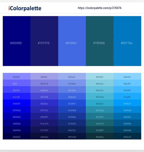 Blue Color Palette Code – Warehouse of Ideas