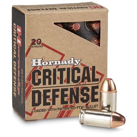 Hornady Critical Defense, .45 ACP, FTX, 185 Grain, 20 Rounds - 180237 ...