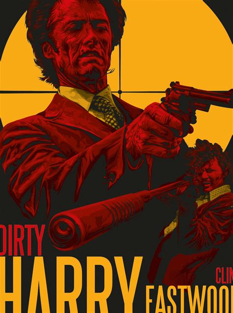 DIRTY HARRY A3 print fictional movie poster | Etsy