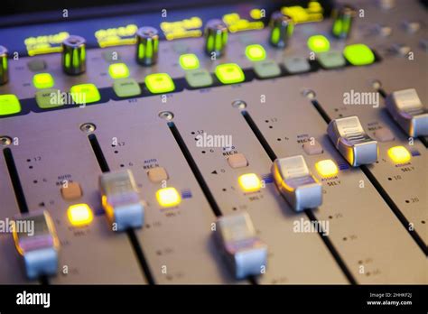 Mixing console in recording studio Stock Photo - Alamy