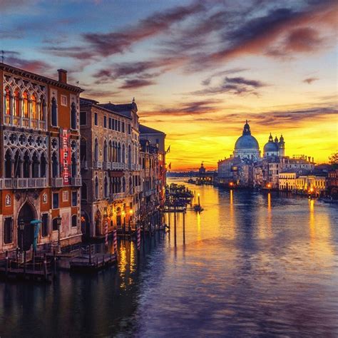 Sunset in Venice Grand Canal. Accademia Bridge. | Fotografie di viaggio ...