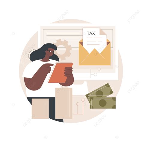 Desktop Tax Filing Software Abstract Concept Vector Illustration ...