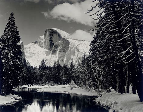 ANSEL ADAMS (1902-1984) , Half-Dome, Merced River, Winter, Yosemite ...