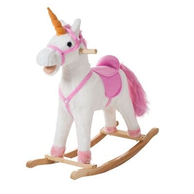 Toy Time Kids' Rocking Unicorn Ride-on Horse Toy - Pink/white : Target