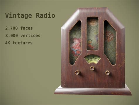 Radio Retro Vintage 3D Model - TurboSquid 2107493