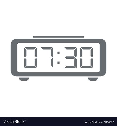 Digital alarm clock icon Royalty Free Vector Image