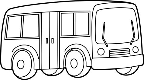 Bus Coloring Page Isolated for Kids 5162547 Vector Art at Vecteezy