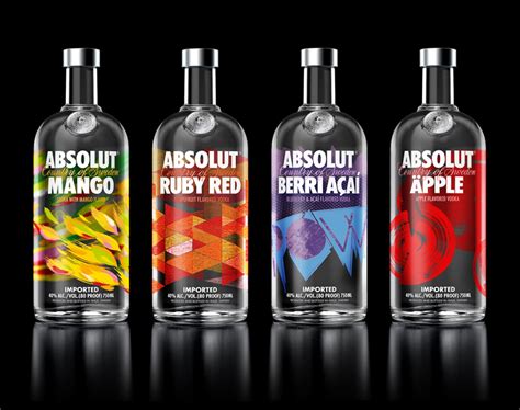 New Packaging for Absolut Flavored Vodka by The Brand Union - BP&O