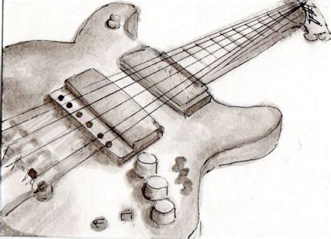 Realistic Electric Guitar Drawing | Guitar Information