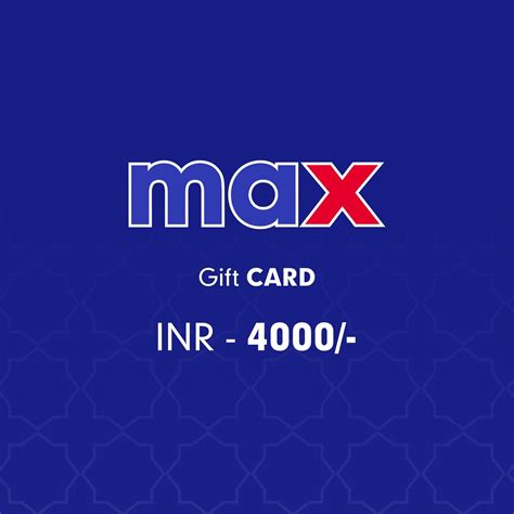 Max Gift Card Rs. 4000 | Rakhi Gifts, Sis