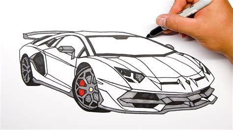 Lamborghini Aventador Drawing Step By Step