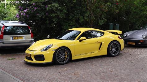 Yellow Porsche Cayman GT4 - YouTube