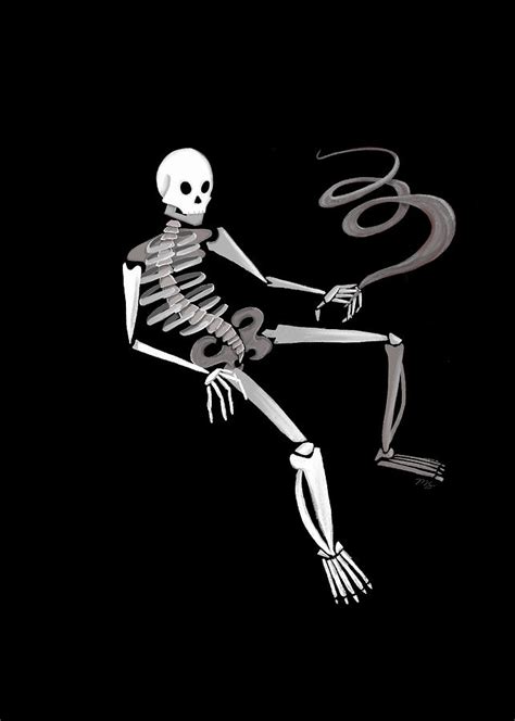 Smoking Skeleton Digital Art by Megan Shol - Fine Art America