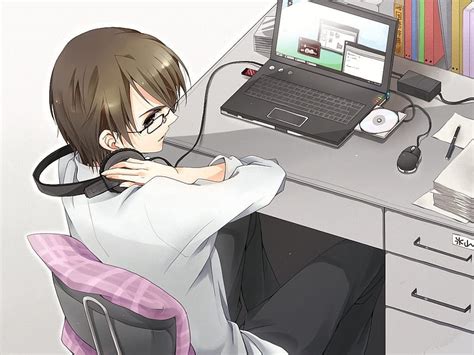 free download | #Nothing, cool, anime boy, laptop, angry, HD wallpaper ...