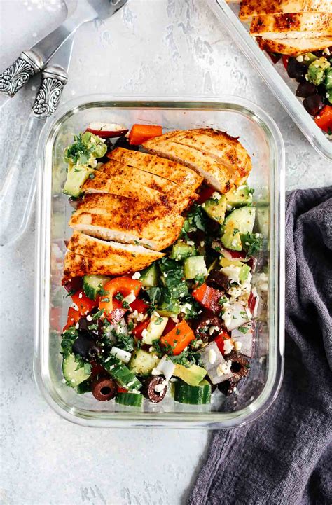 Greek Chicken Meal Prep Bowls - Primavera Kitchen