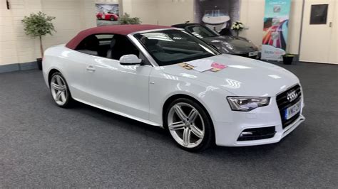 2013 Audi A5 2.0 TDi S-Line Convertible for sale, White with Red roof ...