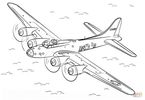 B 17 Bomber Drawing