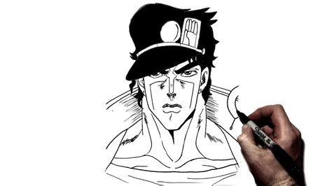 How to Draw Jotaro | Step By Step | JoJo's Bizarre Adventure - YouTube