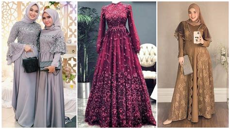 30 Model Gamis Dan Gaun Brokat Modern Terbaru 2020 Cocok Buat Kondangan ...