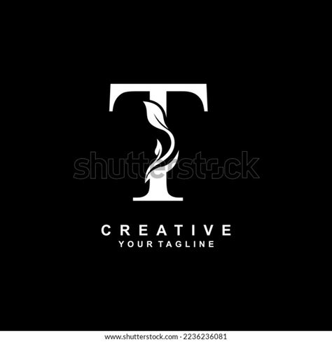 Elegant Luxury White T Letter Logo Stock Vector (Royalty Free ...