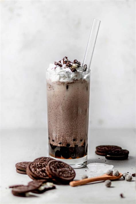 Oreo Bubble Milk Tea (Cookies and Cream Boba)