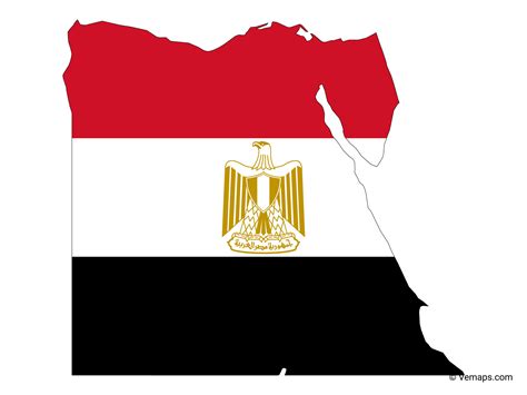 Flag Map of Egypt | Free Vector Maps