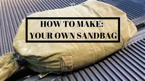 DIY: How to Make a Homemade Sandbag - YouTube