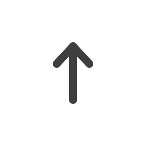 Vector sign of the up arrow symbol is isolated on a white background ...