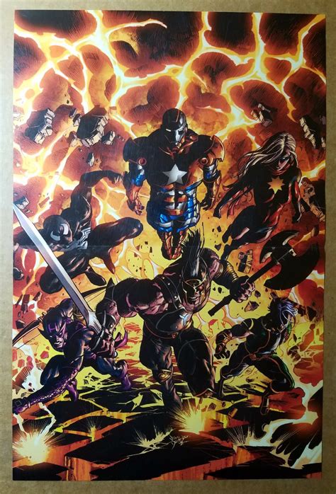 Dark Avengers Hawkeye Ares Ms Marvel Iron Man Marvel Poster by Mike ...