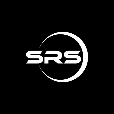 SRS letter logo design with black background in illustrator. Vector ...