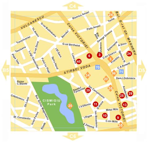 Detailed Bucharest Map (Hotels and Attractions)