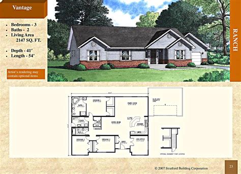 Modular Ranch Style Floor Plan - Vantage 2147 Sq. Ft. - Stratford Home ...