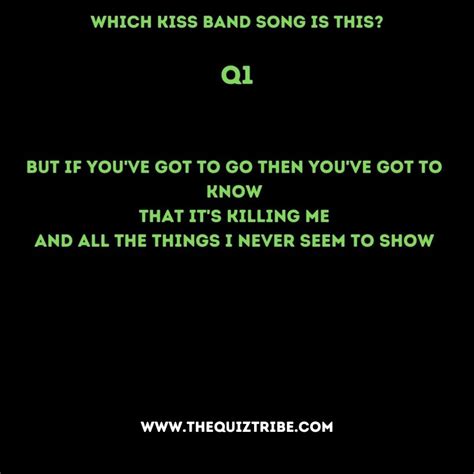 Which Kiss Band Song Is This? - The Quiz Tribe